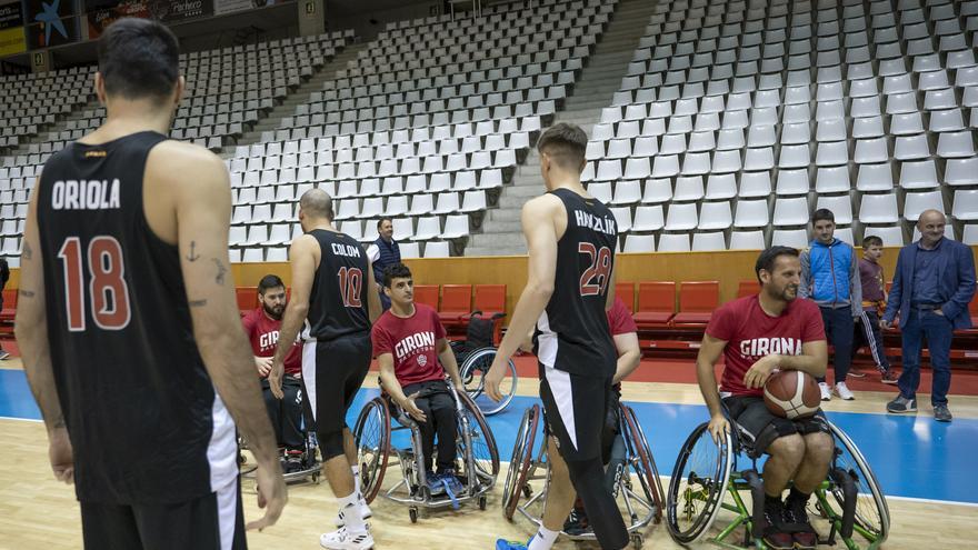 Les estrelles del Girona  a l’ACB descobreixen el bàsquet en cadira de rodes