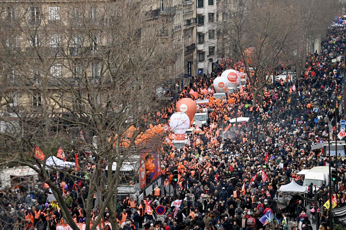 Jornada de huelgas y manifestaciones en Francia