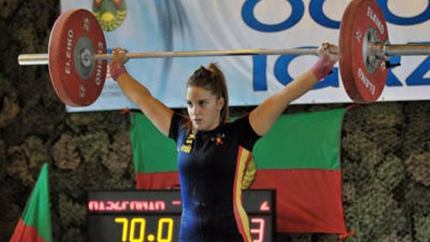 Irene Martínez Santiago durante una competición con la selección española