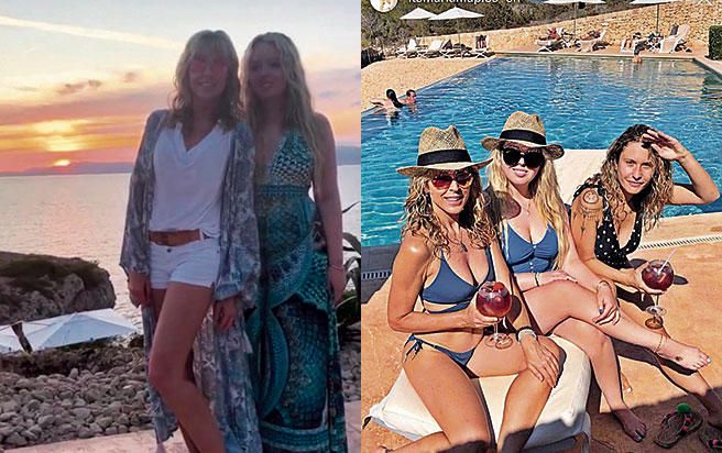 Tiffany Trump, hija de Donald Trump, posó en la costa de Mallorca junto a su madre Marla Maples en una ‘story’ de Instagram (imagen de la izquierda). También estuvieron en un hotel de Llucmajor (derecha).