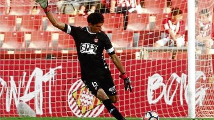 Yassine Bounou, durant el Girona-Elx de fa unes jornades a l&#039;estadi de Montilivi.