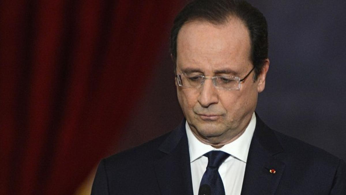 El presidente francés François Hollande, este martes, en París.