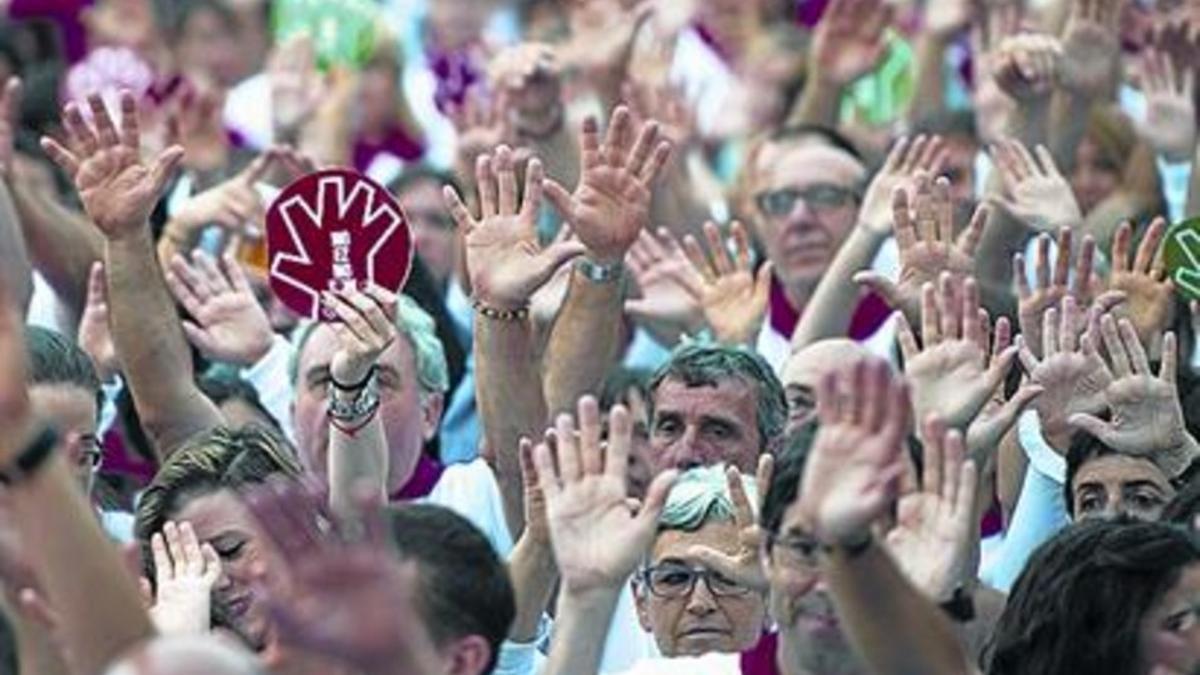 Manifestación ciudadana en Pamplona contra las agresiones sexuales.