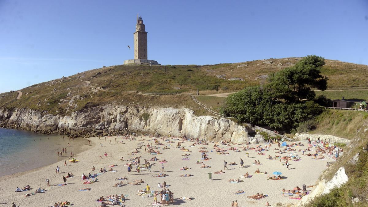 Playa de As Lapas, en A Coruña.