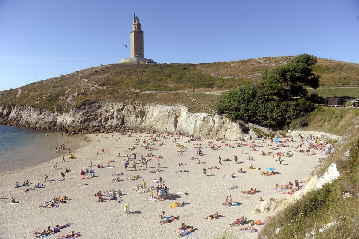 Playa de As Lapas, en A Coruña.
