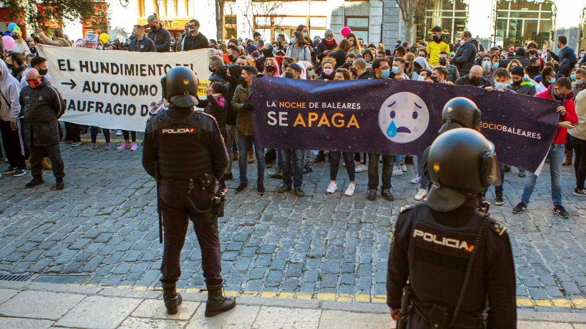 Protesta de los restauradores en Palma