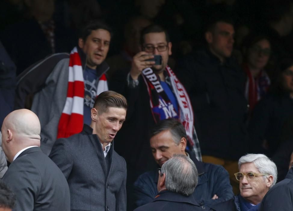 Fernando Torres, en el palco del Vicente Calderón