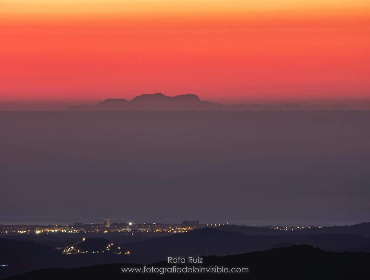 Imagen donde se ve la isla de Mallorca desde Morella