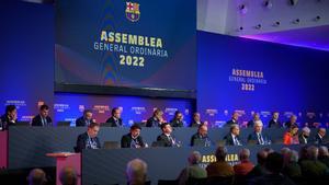 La junta del Barça, en la Asamblea de 2022