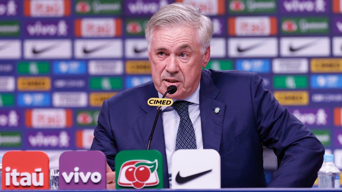 Carlo Ancelotti en su última rueda de prensa en Río de Janeiro