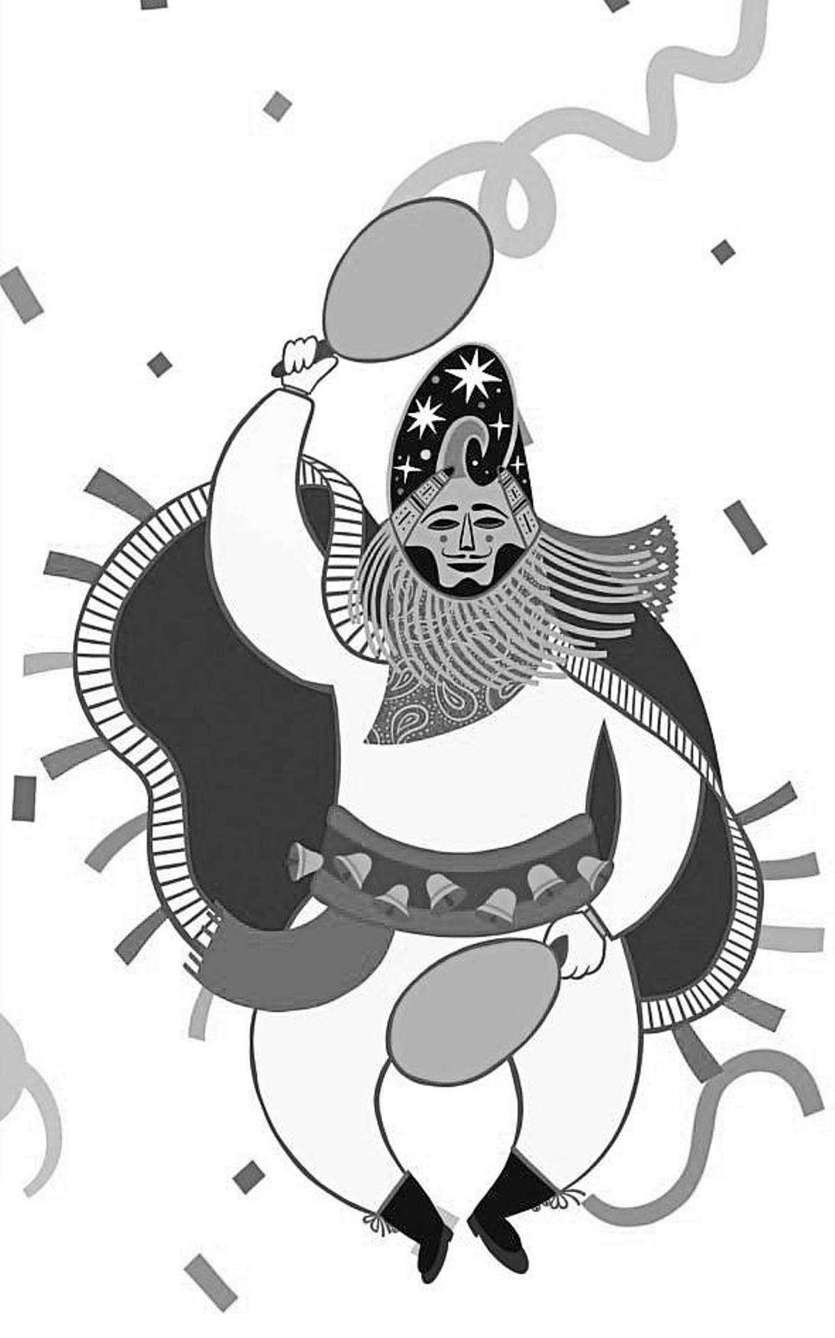 Ilustracións dunha pantalla de Xinzo e dun boteiro de Viana do Bolo.