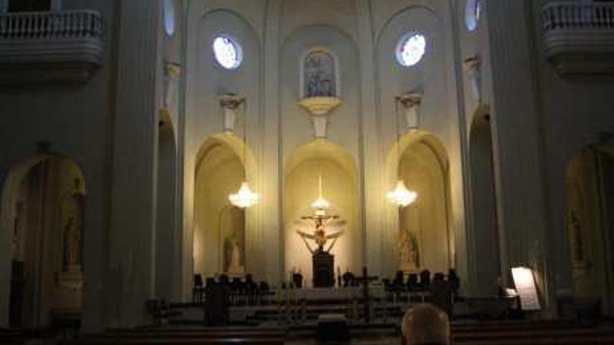 La iglesia de Santa Ana, durante la visita.