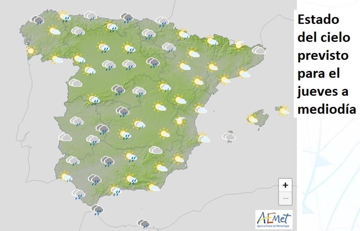 Previsión para el jueves