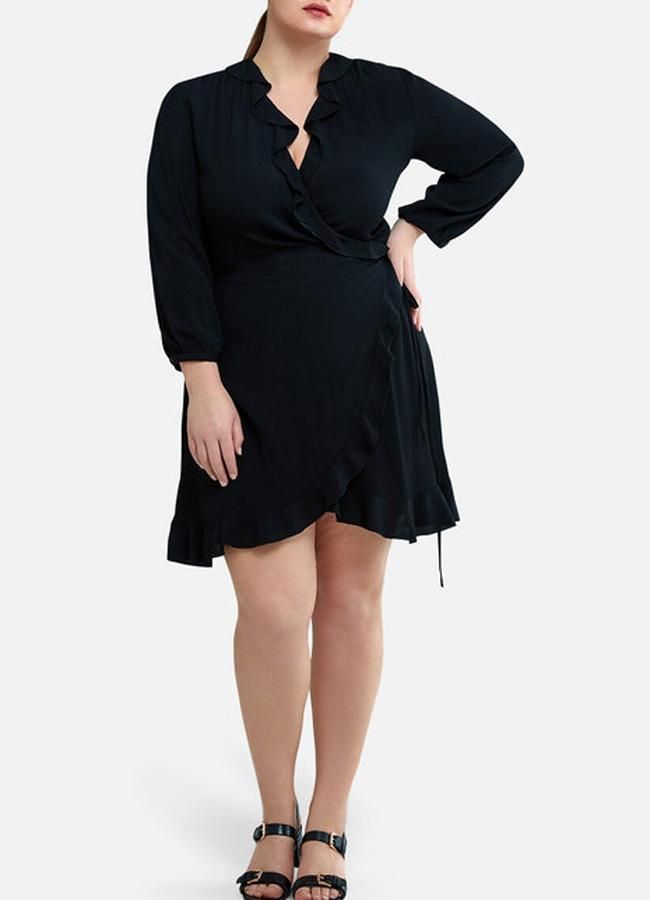 Vestido corto cruzado de La Redoute