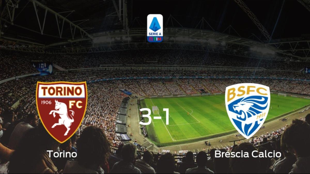 El Torino derrota 3-1 al Brescia Calcio y se lleva los tres puntos