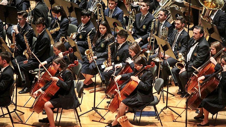 La Banda de Cullera durante el Certamen de Bandas de música del pasado noviembre.