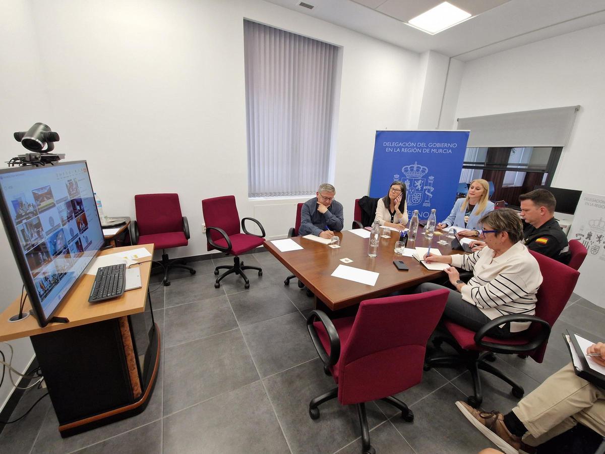 Reunión de coordinación de esta tarde de la delegada del Gobierno con el ministro del Interior, Fernando Grande-Marlaska.