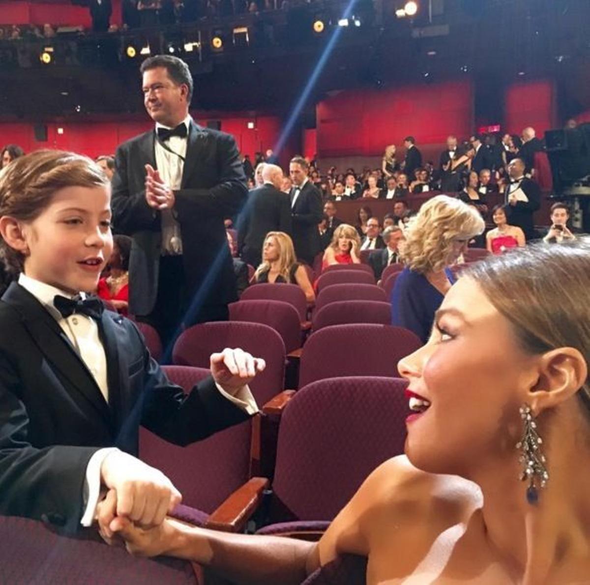 Sofia Vergara junto a Jacob Tremblay