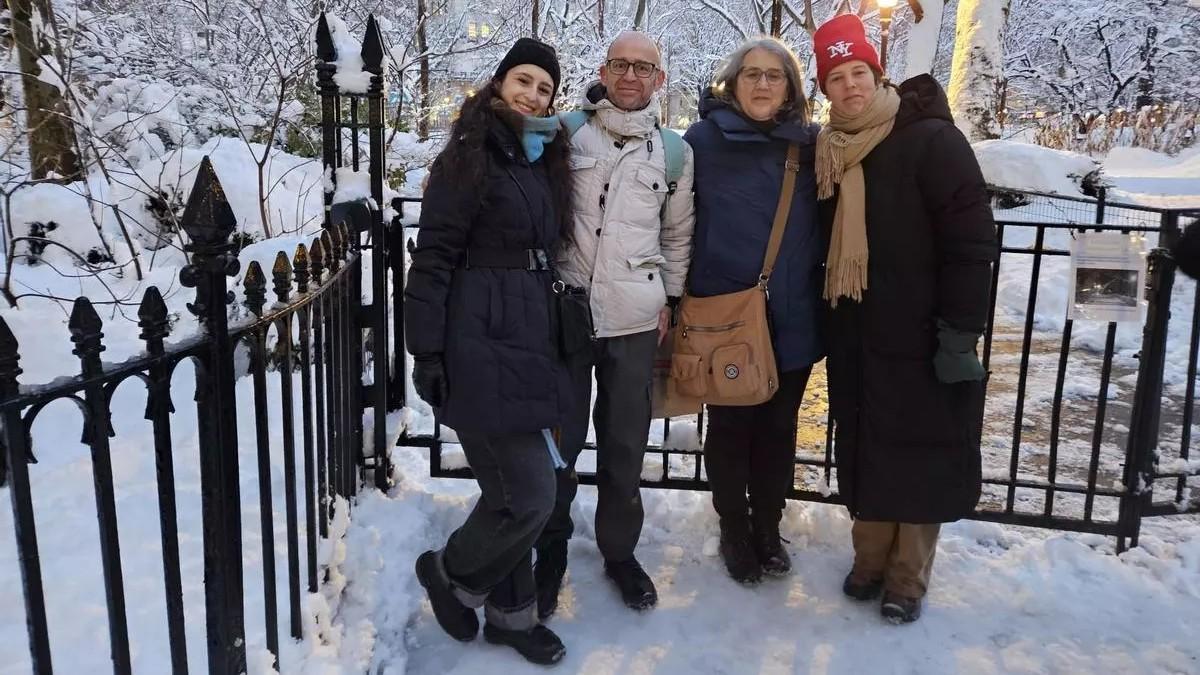 Una familia española en la histórica nevada que ha paralizado Nueva York