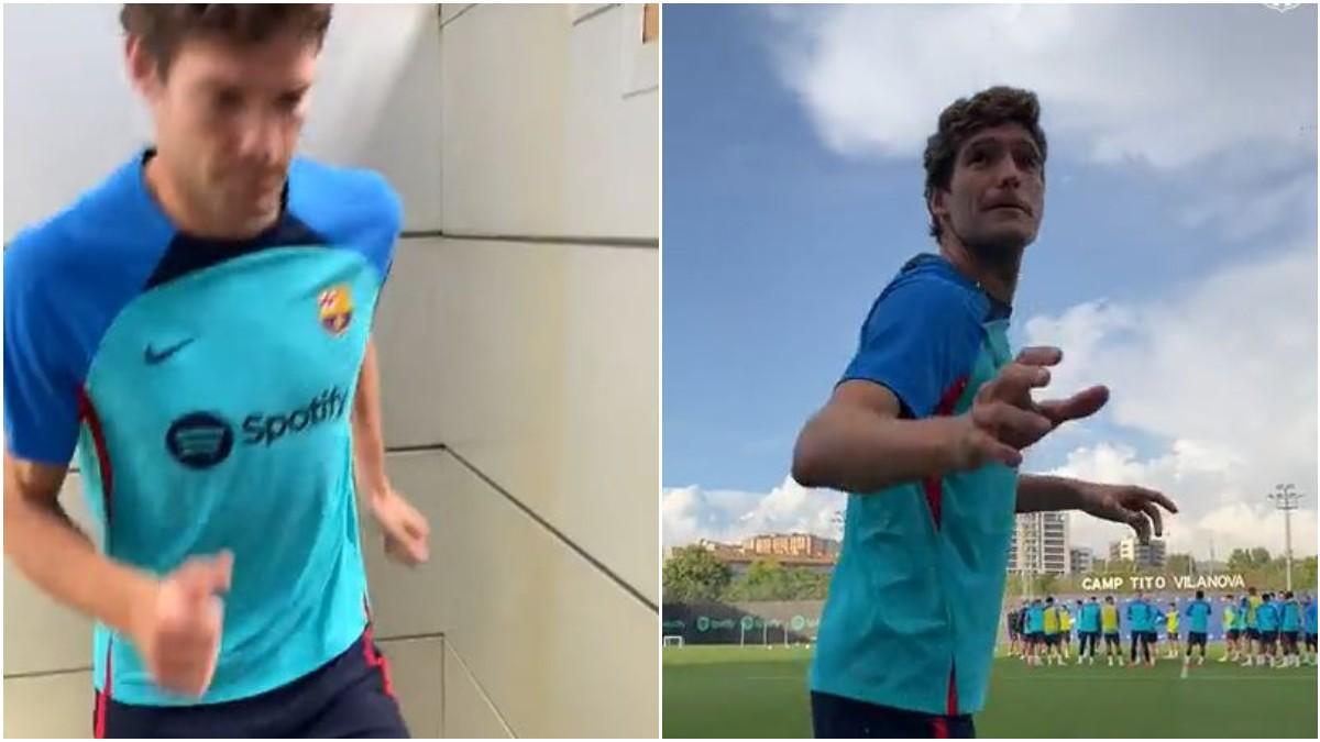 Marcos Alonso ya viste de azulgrana