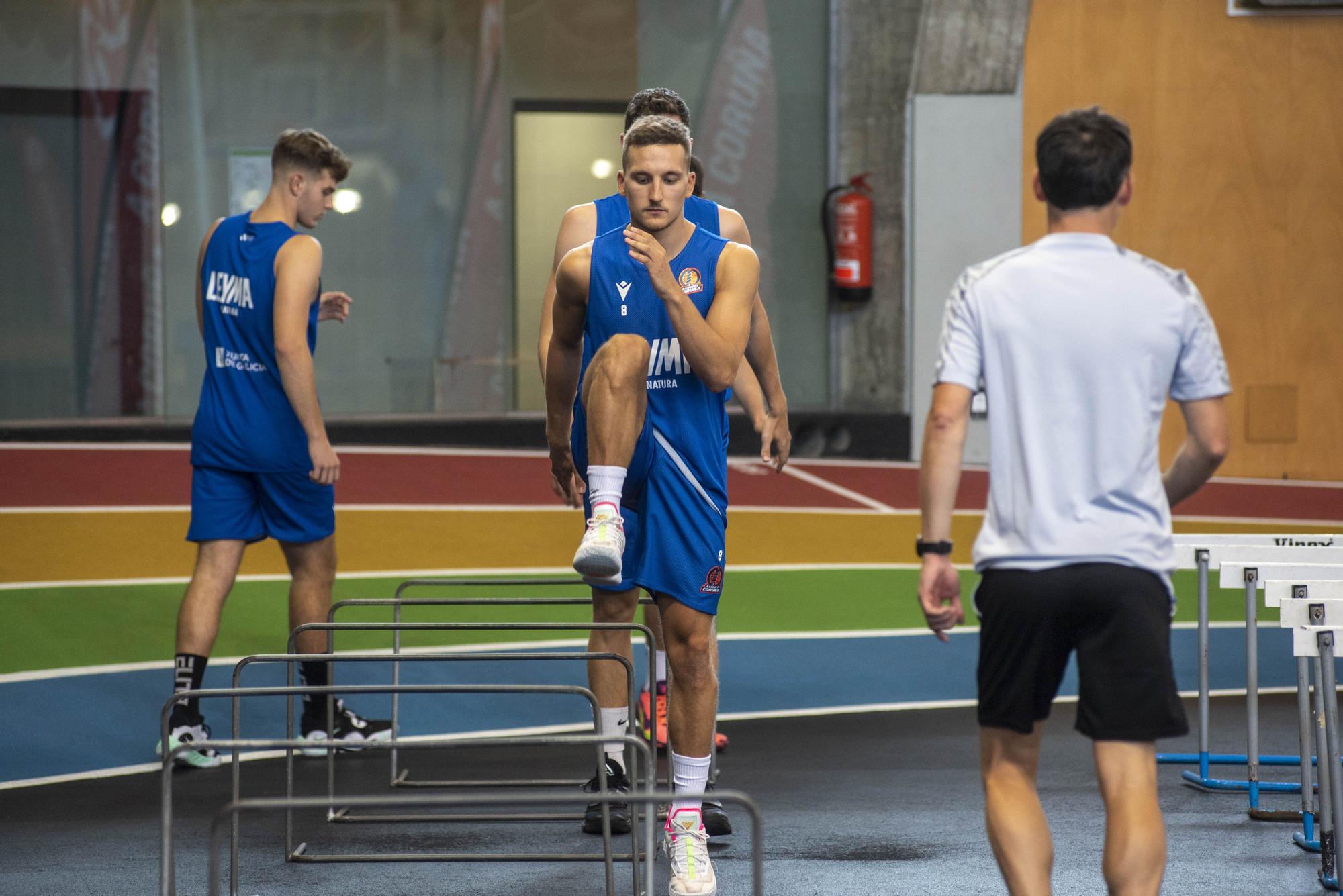 El Leyma Básquet Coruña vuelve a los entrenamientos en el Palacio de los Deportes