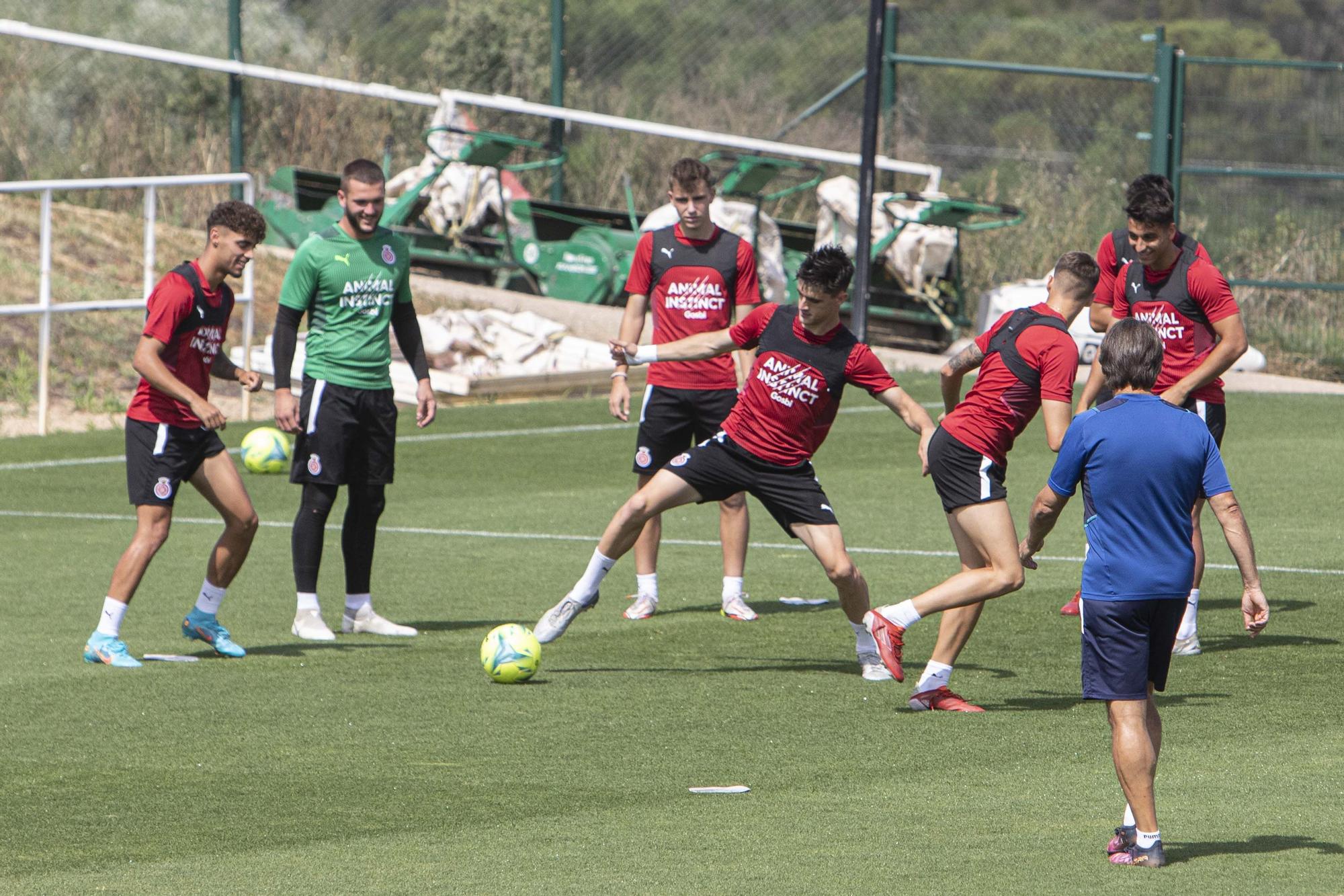 El penúltim entrenament del Girona abans de la final a Tenerife