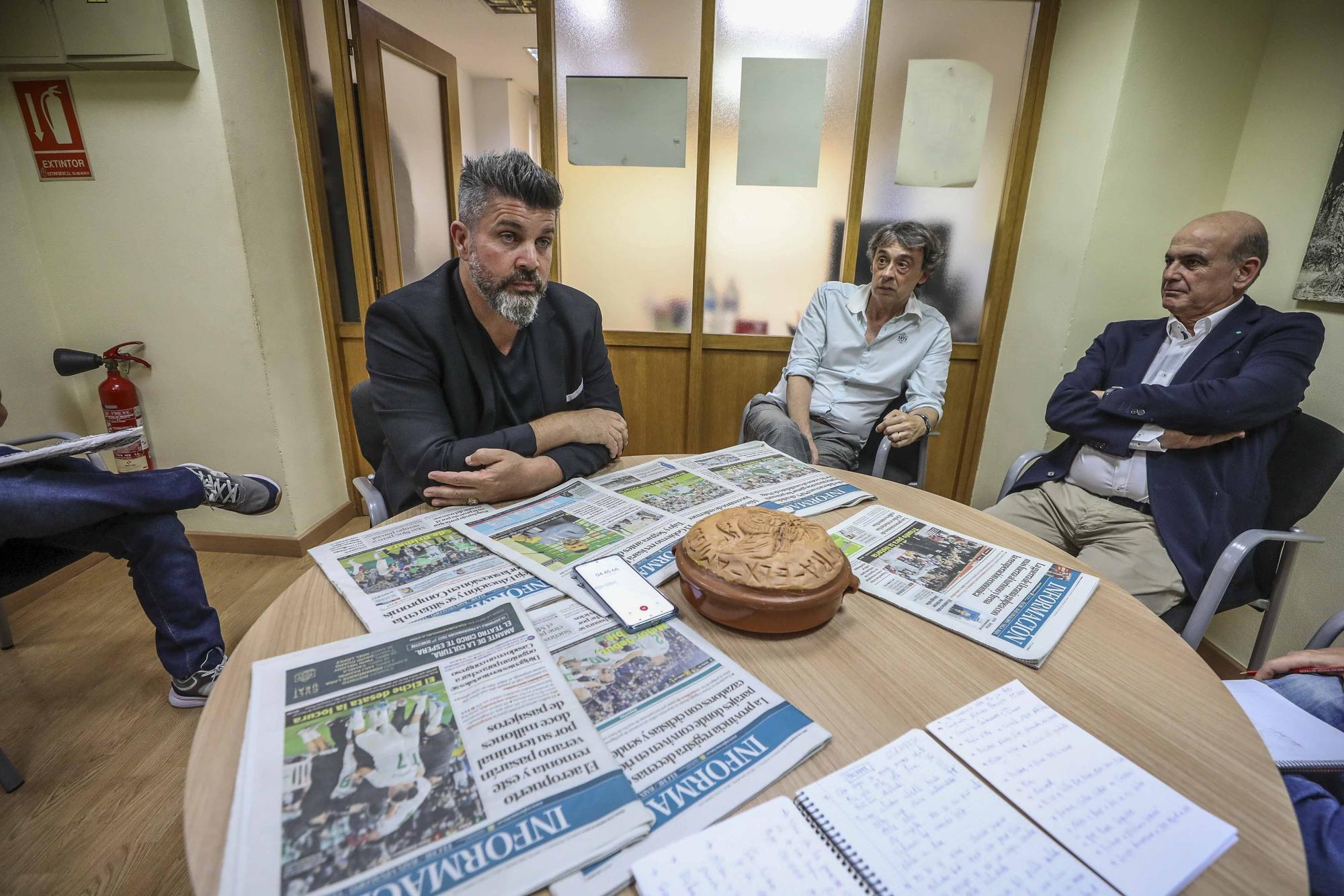 Visita Bragarnik dueño del Elche cf a la Redaccion de informacion en Elche