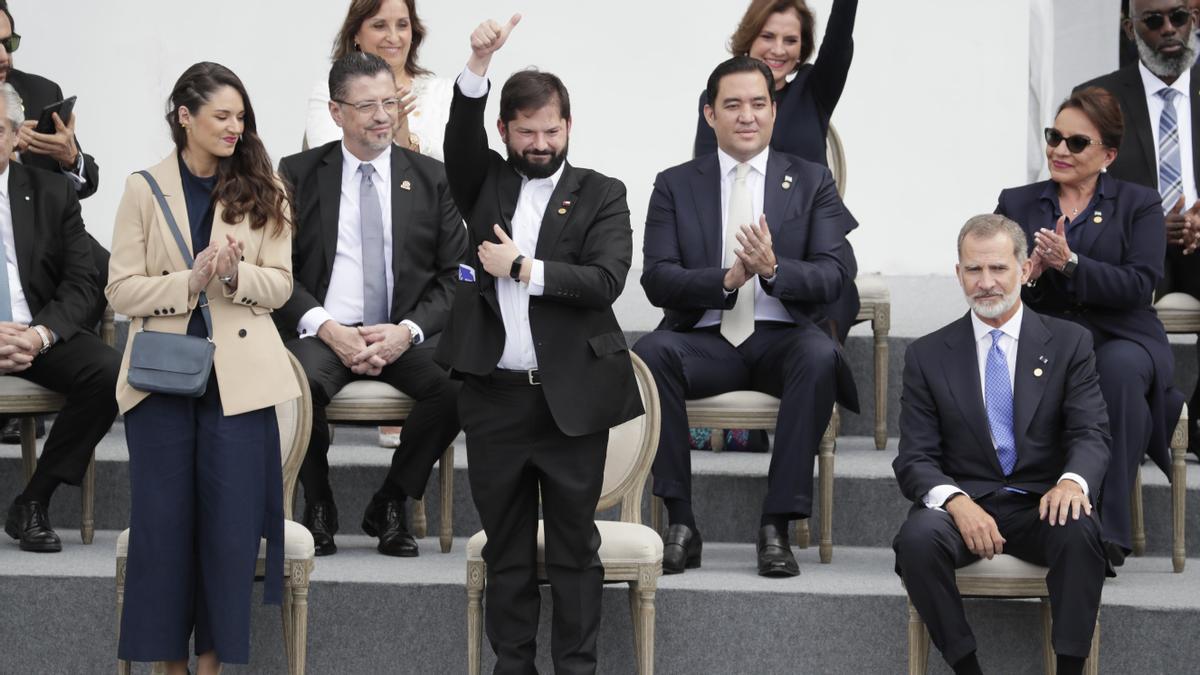 Felipe VI, en un momento de la ceremonia de investidura de Gustavo Petro.