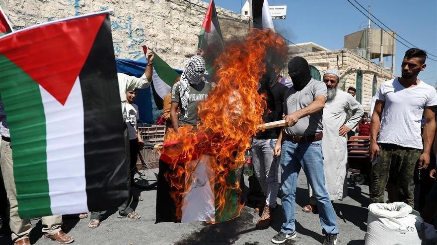 Protestas en Gaza y Cisjordania contra el acuerdo entre Israel y los Emiratos