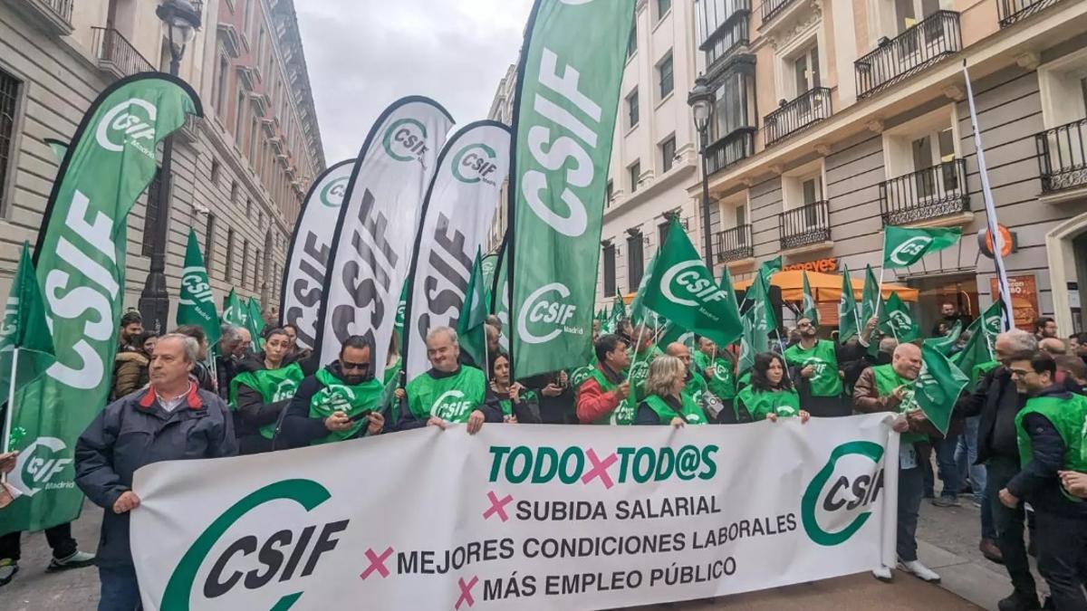 Manifestación funcionarios CSIF