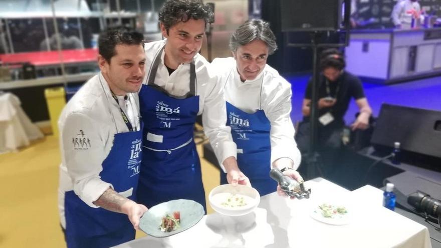 Los chefs Estrella Michelin Diego Gallegos, José Carlos García y Juanjo Carmona.
