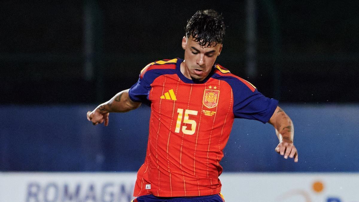 Rafita, durante el partido de este jueves frente a San Marino.