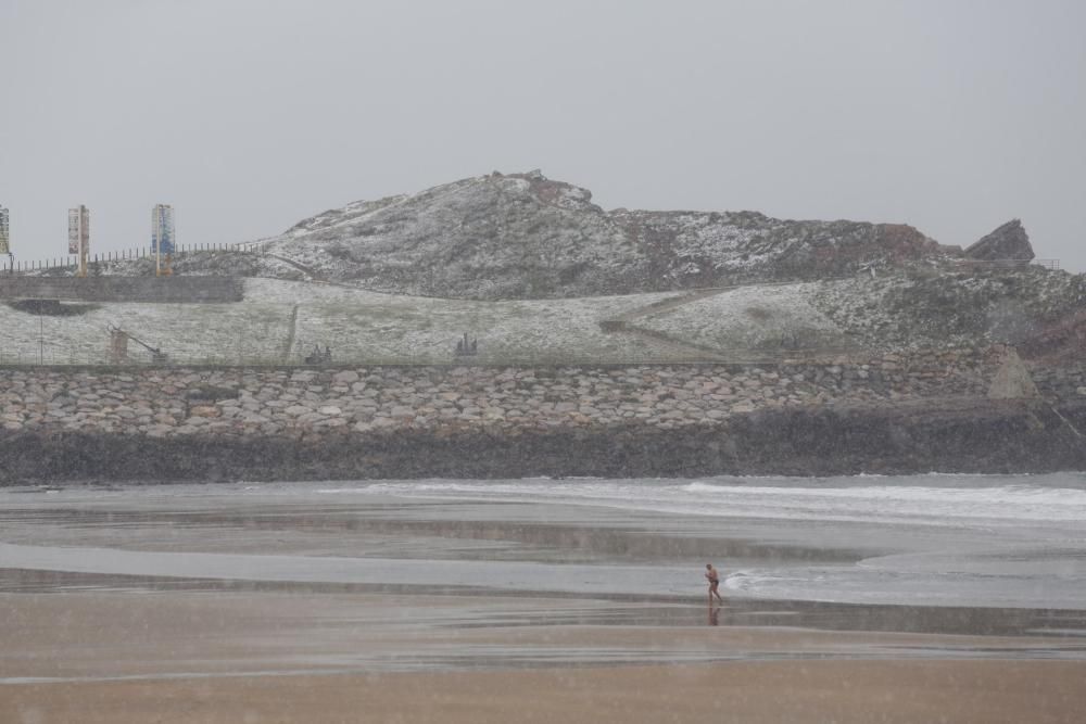 La nevada en la comarca de Avilés