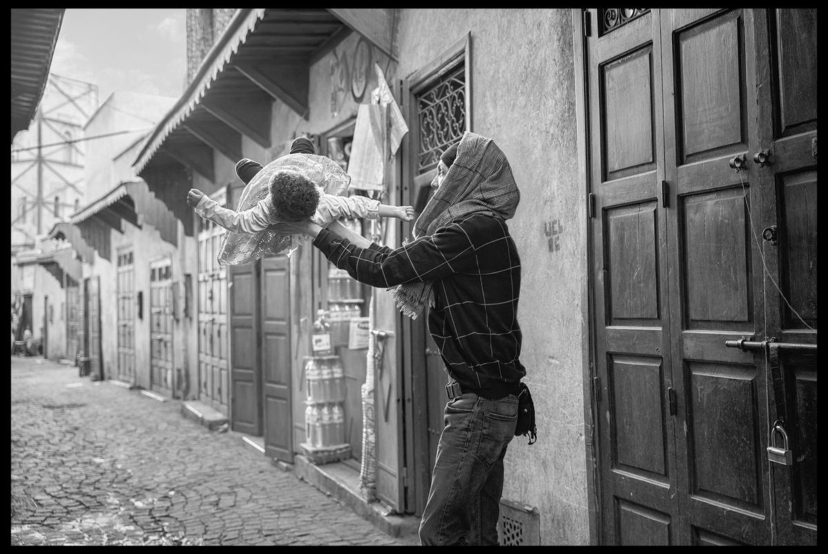 Fotografía en una calle de Marraquech.