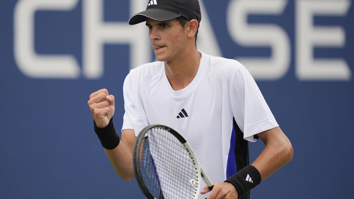 Rafael Jodar celebra su victoria en el US Open junior.