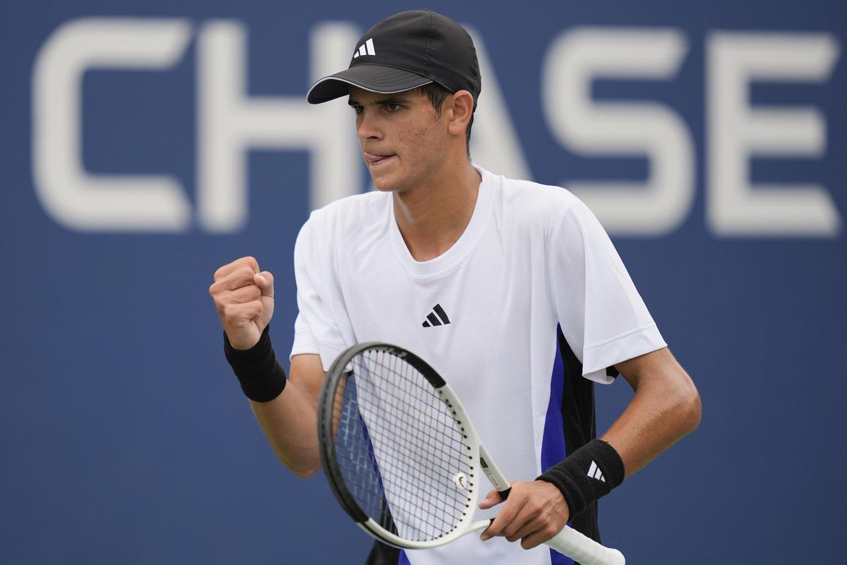 Rafael Jodar celebra su victoria en el US Open junior.