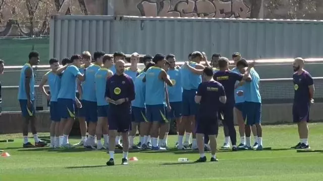 Sesión preparatoria del Barça antes de recibir al Celta de Vigo en LaLiga