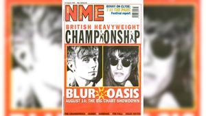 Portada del News Musical Express sobre la batalla entre Oasis y Blur