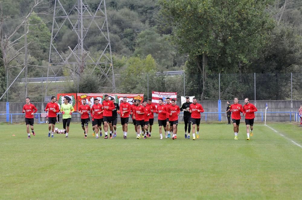 Entrenamiento del Sporting en Blimea