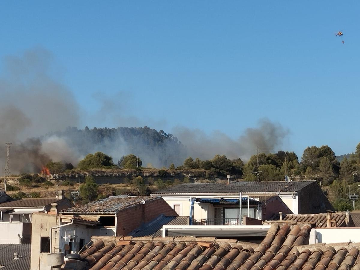 Un dels moments en els quals les flames eren més visibles des del poble