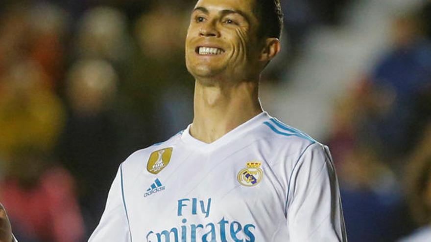 Cristiano Ronaldo, en el partido ante el Levante UD.