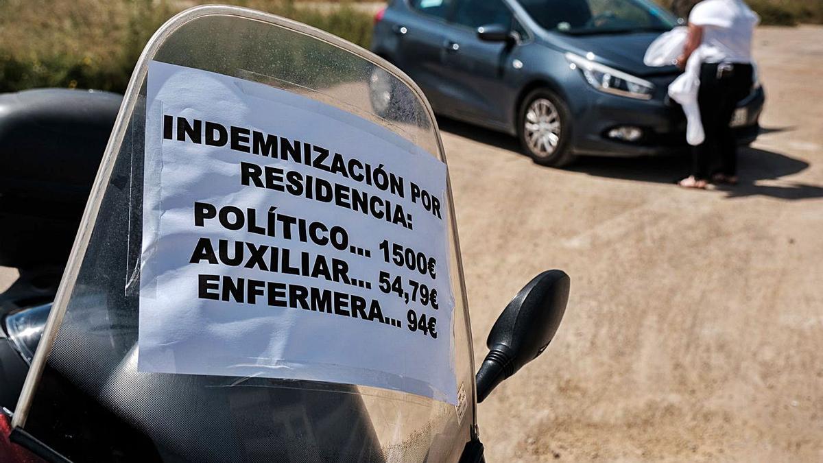 Cuartilla con las indemnizaciones por residencia en un moto