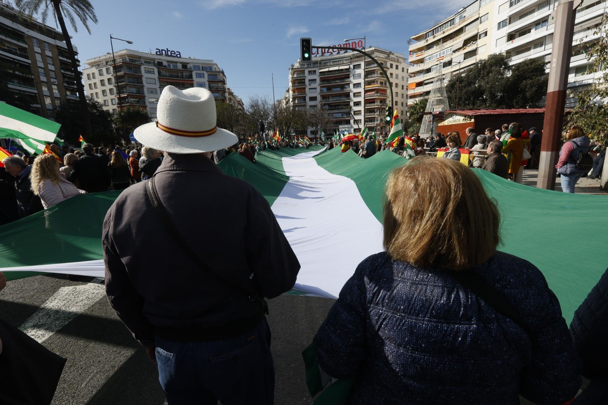 La concentración en Sevilla bajo el lema 'Yo defiendo Andalucía', en imágenes