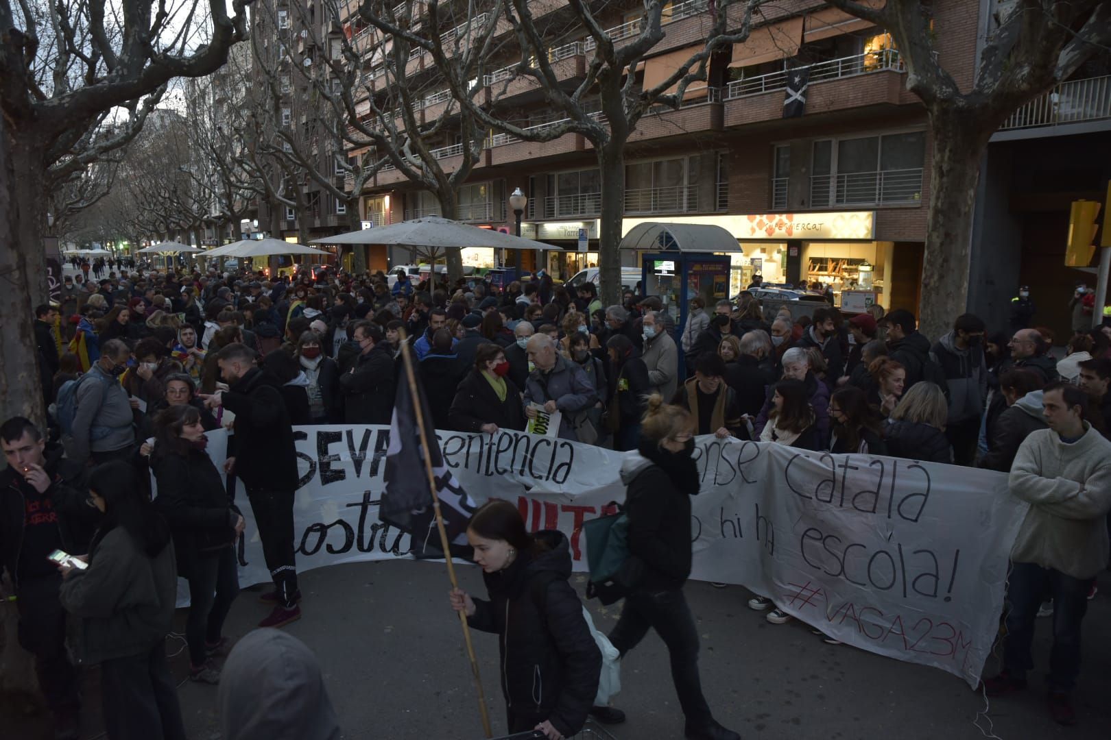 Manifestació a Manresa en defensa de l'escola en català