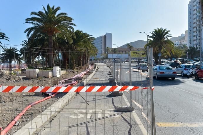 04-03-2020 LAS LPALMAS DE GRAN CANARIA. Obras de la metroguagua paralizadas en la calle Alicante. Fotógrafo: ANDRES CRUZ  | 04/03/2020 | Fotógrafo: Andrés Cruz