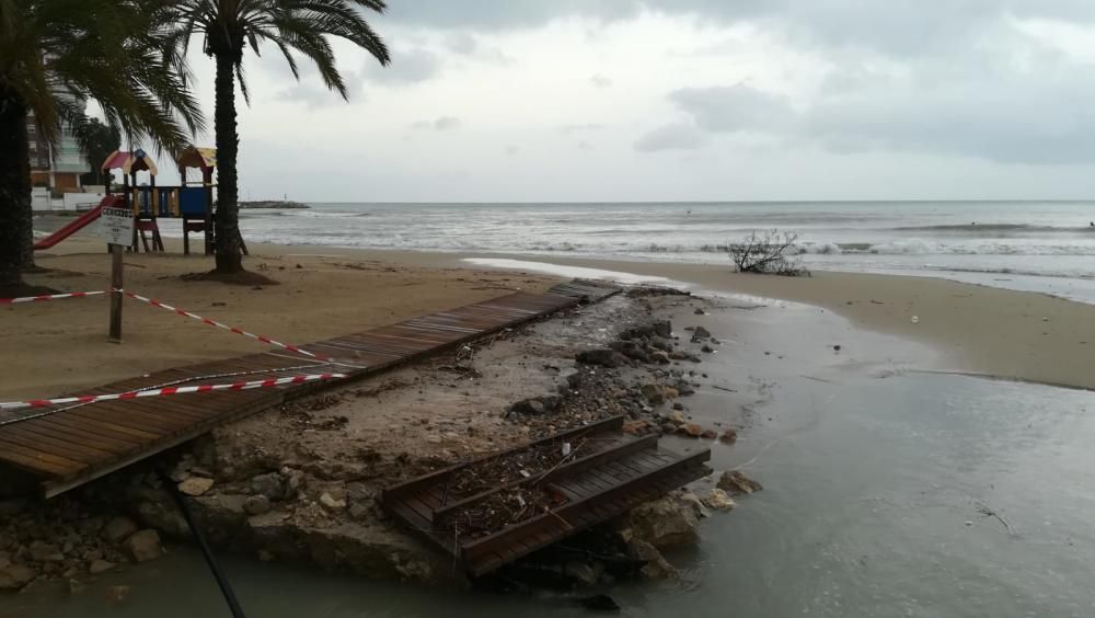 Estado en el que han quedado las playas de Alicante