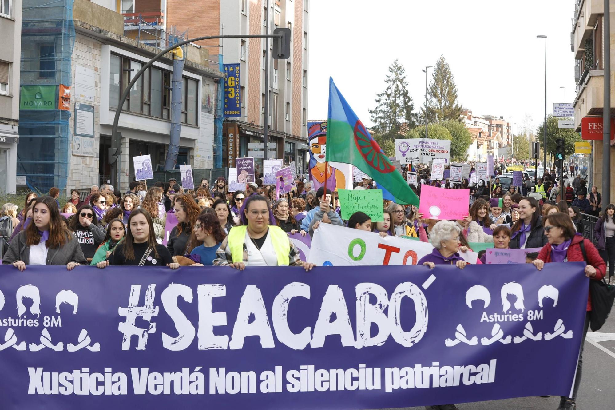 Así fue la manifestación del 25N en Pola de Siero