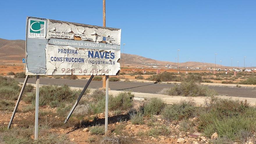 Imagen del polígono industrial La Cerquita, en el pueblo de Antigua.