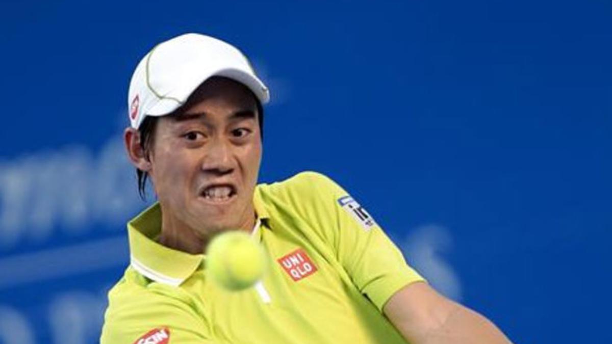 Nishikori, en acción