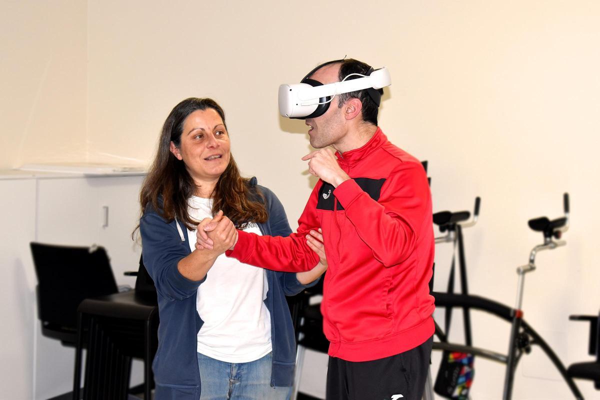 Un usuario de Ambar participando en la sesión de realidad virtual.